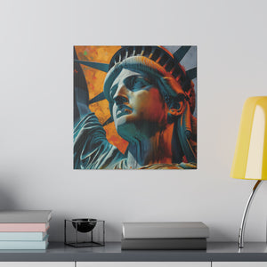 Lady Liberty Wall Art | Square Matte Canvas