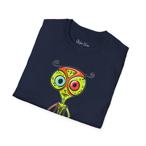 Funky Abstract Alien Sketch | Unisex Softstyle T-Shirt