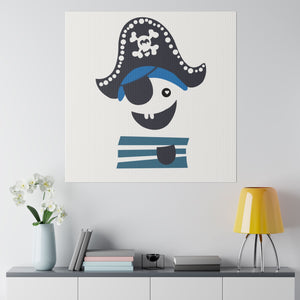 Kids Pirate Wall Art | Square Matte Canvas