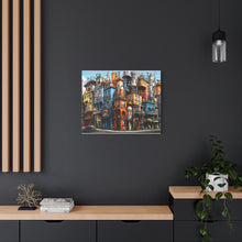 Load image into Gallery viewer, Painted City Block | Horizontal Matte Canvas