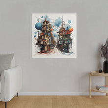 Load image into Gallery viewer, Abstract Village | Square Matte Canvas