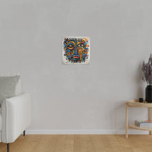 Load image into Gallery viewer, Abstract Tribal Face Wall Art | Square Matte Canvas