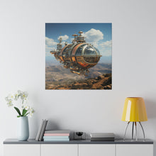 Load image into Gallery viewer, Steampunk Airship Wall Art | Square Matte Canvas