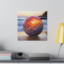 Load image into Gallery viewer, Beach in a Ball Wall Art | Square Matte Canvas