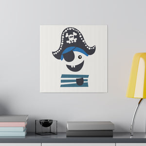 Kids Pirate Wall Art | Square Matte Canvas