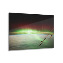 Load image into Gallery viewer, View of Auroras Over Earth From Space Acrylic Prints