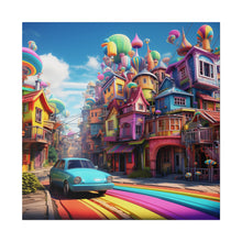 Load image into Gallery viewer, Fantasy Town Wall Art | Square Matte Canvas