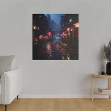 Load image into Gallery viewer, City Alley at Night Wall Art | Matte Canvas