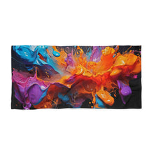 Load image into Gallery viewer, Colorful Splash Beach Towel