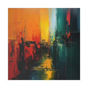 Abstract Hallway Wall Art | Square Matte Canvas