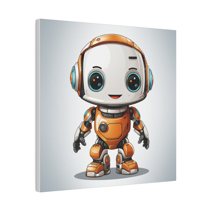 Baby Robot Wall Art | Square Matte Canvas