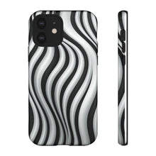 Load image into Gallery viewer, Funky Lines Black and White | iPhone, Samsung Galaxy, and Google Pixel Tough Cases