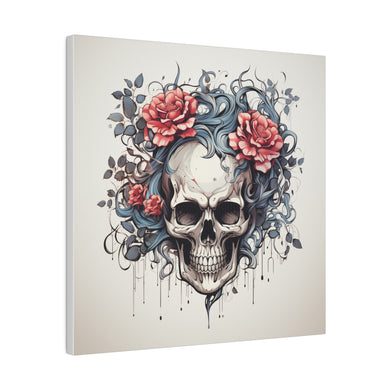 Vintage Tattoo Skull Art | Matte Canvas