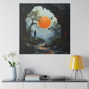 Fantasy Cave Wall Art | Square Matte Canvas