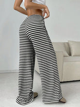 Load image into Gallery viewer, Tied Striped Wide Leg Pants