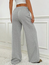 Load image into Gallery viewer, Tied Striped Wide Leg Pants