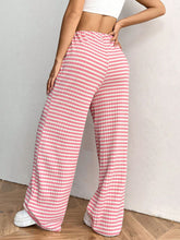 Load image into Gallery viewer, Tied Striped Wide Leg Pants