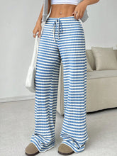 Load image into Gallery viewer, Tied Striped Wide Leg Pants