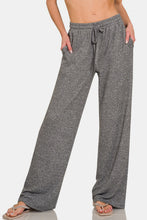 Load image into Gallery viewer, Zenana Drawstring Wide Leg Pants with Side Pockets